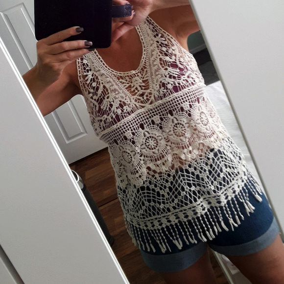 No Boundaries Tops - ⛱️ NWOT Crochet Tank or Coverup XL - Extra Large⛱️